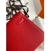 Hermes Kelly Pochette Handmade Bag In Red Epsom Calfskin