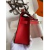 Hermes Kelly Pochette Handmade Bag In Red Epsom Calfskin