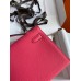Hermes Kelly Pochette Handmade Bag In Rose Lipstick Epsom Calfskin