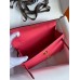 Hermes Kelly Pochette Handmade Bag In Rose Lipstick Epsom Calfskin