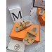 Hermes Womens Chypre Sandals in Beige Suede with Shearling