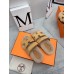 Hermes Womens Chypre Sandals in Beige Suede with Shearling