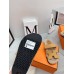Hermes Womens Chypre Sandals in Beige Suede with Shearling