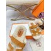 Hermes Womens Chypre Sandals in Tan Suede with Shearling