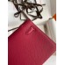 Hermes Kelly Pochette Handmade Bag In Ruby Epsom Calfskin
