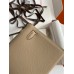 Hermes Kelly Pochette Handmade Bag In Trench Epsom Calfskin