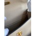 Hermes Kelly Pochette Handmade Bag In Trench Epsom Calfskin