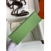 Hermes Kelly Pochette Handmade Bag In Vert Cypres Epsom Calfskin