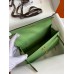 Hermes Kelly Pochette Handmade Bag In Vert Cypres Epsom Calfskin