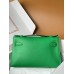 Hermes Kelly Pochette Handmade Bag In Bamboo Swift Calfskin