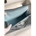 Hermes Kelly Pochette Handmade Bag In Blue Brume Swift Calfskin