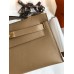 Hermes Kelly Pochette Handmade Bag In Biscuit Swift Calfskin
