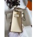 Hermes Kelly Pochette Handmade Bag In Nata Swift Calfskin