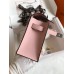 Hermes Kelly Pochette Handmade Bag In Rose Sakura Swift Calfskin