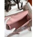 Hermes Kelly Pochette Handmade Bag In Rose Sakura Swift Calfskin