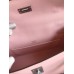 Hermes Kelly Pochette Handmade Bag In Rose Sakura Swift Calfskin