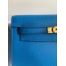 Hermes Kelly Danse II Bag In Blue Hydra Evercolor Calfskin