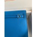 Hermes Kelly Danse II Bag In Blue Hydra Evercolor Calfskin