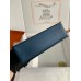 Hermes Kelly Danse II Bag In Deep Blue Evercolor Calfskin
