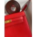 Hermes Kelly Danse II Bag In Red Evercolor Calfskin