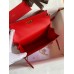 Hermes Kelly Danse II Bag In Red Evercolor Calfskin