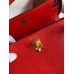 Hermes Kelly Danse II Bag In Red Evercolor Calfskin