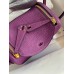 Hermes Mini Lindy Handmade Bag In Anemone Clemence Leather