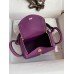 Hermes Mini Lindy Handmade Bag In Anemone Clemence Leather