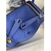 Hermes Mini Lindy Handmade Bag In Blue Electric Clemence Leather