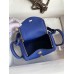 Hermes Mini Lindy Handmade Bag In Blue Electric Clemence Leather