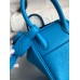 Hermes Mini Lindy Handmade Bag In Blue Frida Clemence Leather