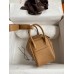 Hermes Mini Lindy Handmade Bag In Biscuit Clemence Leather