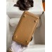 Hermes Mini Lindy Handmade Bag In Biscuit Clemence Leather