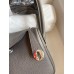 Hermes Mini Lindy Handmade Bag In Etain Clemence Leather