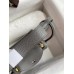 Hermes Mini Lindy Handmade Bag In Gris Meyer Clemence Leather