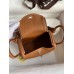 Hermes Mini Lindy Handmade Bag In Gold Clemence Leather