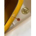 Hermes Mini Lindy Handmade Bag In Jaune Ambre Clemence Leather