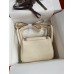 Hermes Mini Lindy Handmade Bag In Nata Clemence Leather