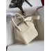 Hermes Mini Lindy Handmade Bag In Nata Clemence Leather