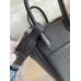 Hermes Mini Lindy Handmade Bag In Black Clemence Leather