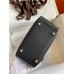 Hermes Mini Lindy Handmade Bag In Black Clemence Leather