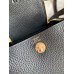 Hermes Mini Lindy Handmade Bag In Black Clemence Leather