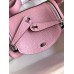 Hermes Mini Lindy Handmade Bag In Pink Clemence Leather