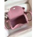 Hermes Mini Lindy Handmade Bag In Pink Clemence Leather