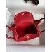 Hermes Mini Lindy Handmade Bag In Red Clemence Leather