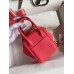 Hermes Mini Lindy Handmade Bag In Rose Lipstick Clemence Leather