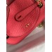 Hermes Mini Lindy Handmade Bag In Rose Lipstick Clemence Leather