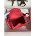 Hermes Mini Lindy Handmade Bag In Rose Lipstick Clemence Leather
