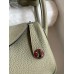 Hermes Mini Lindy Handmade Bag In Sauge Clemence Leather