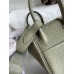 Hermes Mini Lindy Handmade Bag In Sauge Clemence Leather